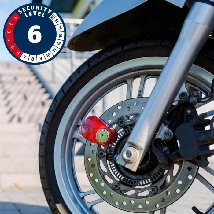 ABUS 275 Κλειδαριά Δισκόφρενου 5mm | Κόκκινο