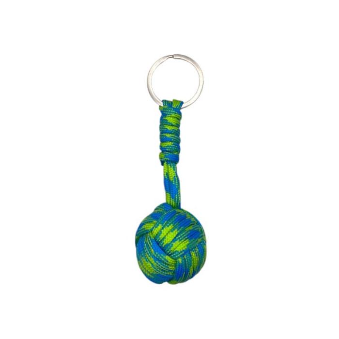 Μπρελόκ Μπάλα-MONKEY FIST-Green Blue Ball-Paracord