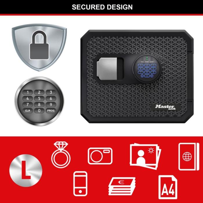 MasterLock FPW082FTCML Χρηματοκιβώτιο ψηφιακό ασφαλείας με αντοχή στη φωτιά και στο νερό