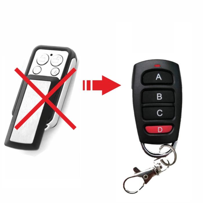 Electronic Door 120 -  Τηλεχειριστήριο 4 Εντολών Κυλιόμενου Κωδικού για Ρολά & Συρόμενες Πόρτες