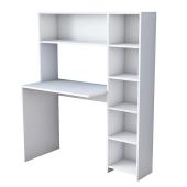 Γραφείο με βιβλιοθήκη Janson  λευκό 113x40x142εκ