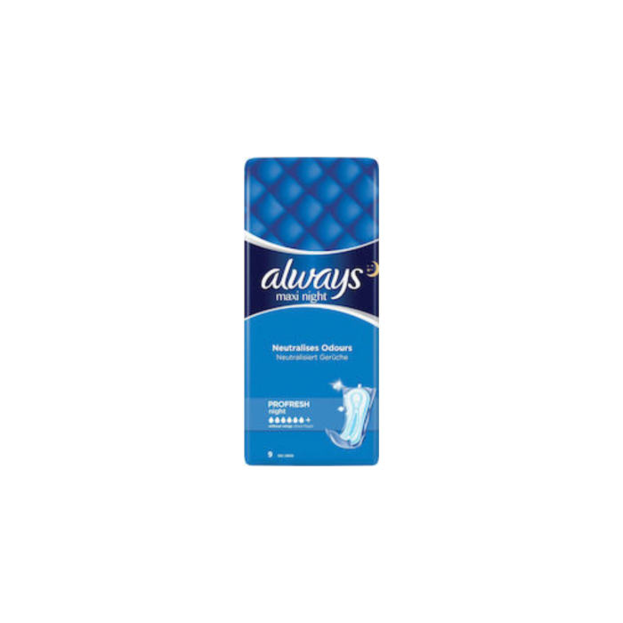 Always Maxi Night ProFresh Σερβιέτες Χωρίς Φτερά 9τμχ