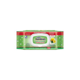 Wet Hankies Clean & Refresh Αντιβακτηριδιακό Λεμόνι 72τμχ