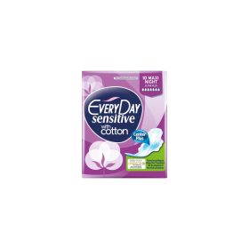 Every Day Sensitive With Cotton Maxi Night Ultra Plus Σερβιέτες 10τμχ