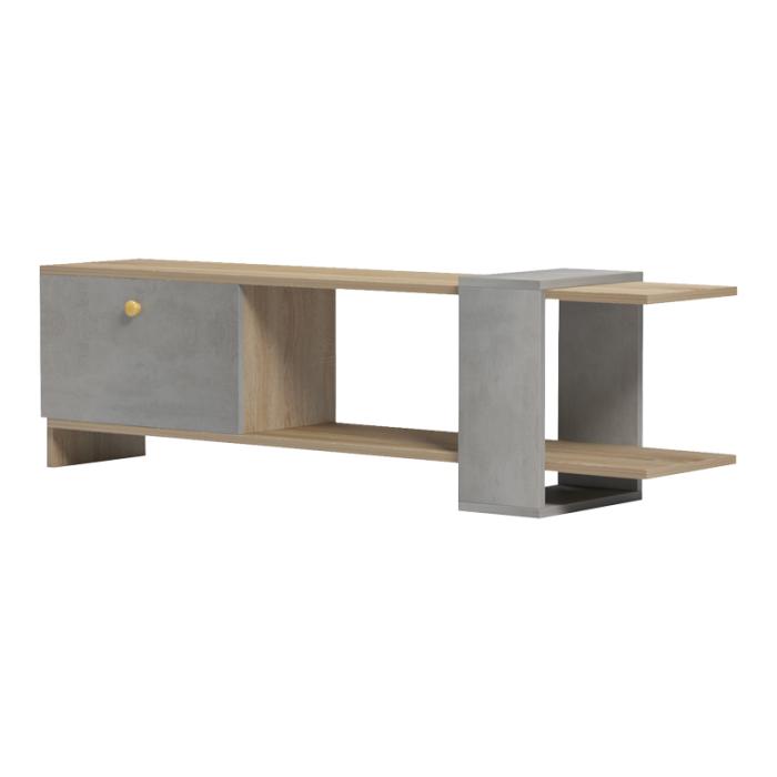 Έπιπλο τηλεόρασης Standi  σε sonoma-γκρι cement απόχρωση 120x25x36.8εκ