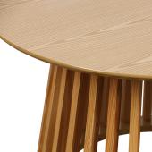Τραπέζι σαλονιού Domonic  mdf/pw σε φυσική απόχρωση Φ80x45εκ