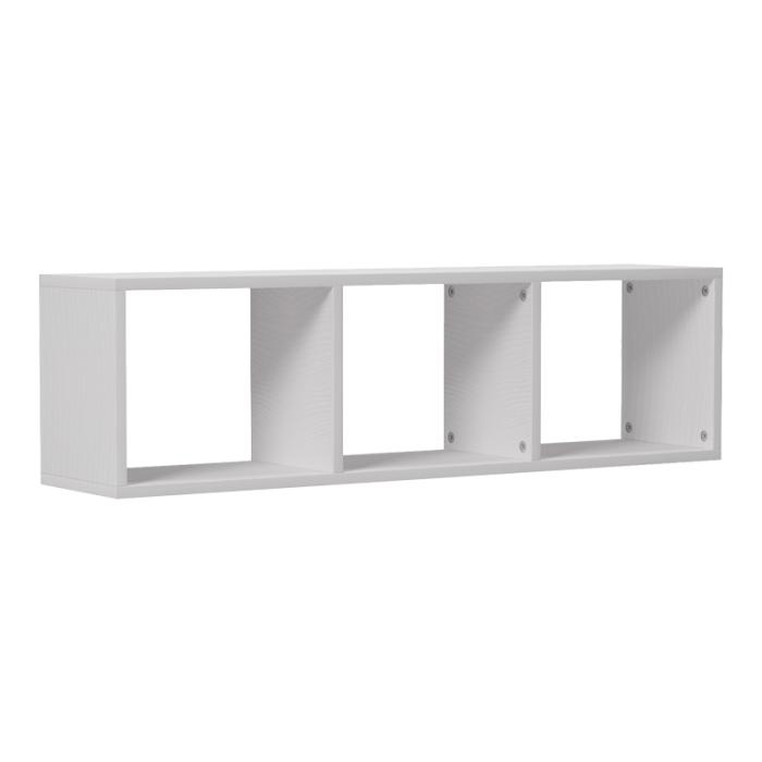 Ραφιέρα τοίχου Mikoro σε λευκή απόχρωση 90x22x25.6εκ