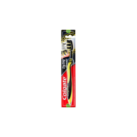 Colgate Οδοντόβουρτσα ZigZag Charcoal Medium Κίτρινη