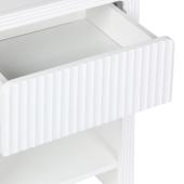 Κομοδίνο Zeplen  MDF σε λευκή απόχρωση 40x30x53εκ