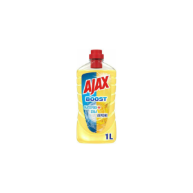 Ajax Boost Καθαριστικό Υγρό Πατώματος Λεμόνι & Μαγειρική Σόδα 1lt