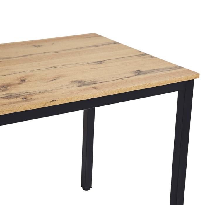 Τραπέζι Witte  MDF/Metal σε sonoma απόχρωση με μαύρο πόδι 110x70x76εκ