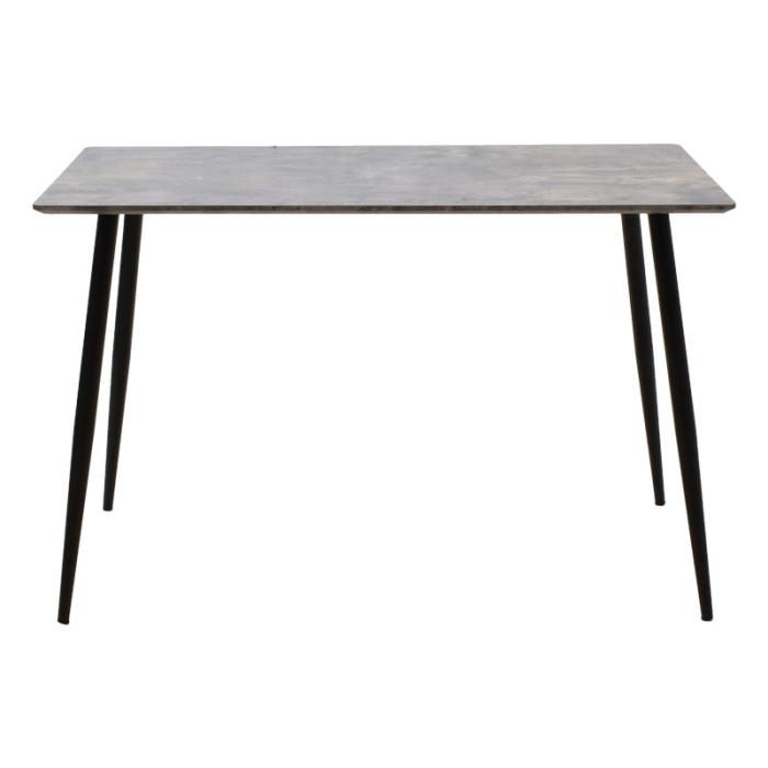 Τραπέζι Cuba MDF γκρι cement-μαύρο 120x80x76εκ