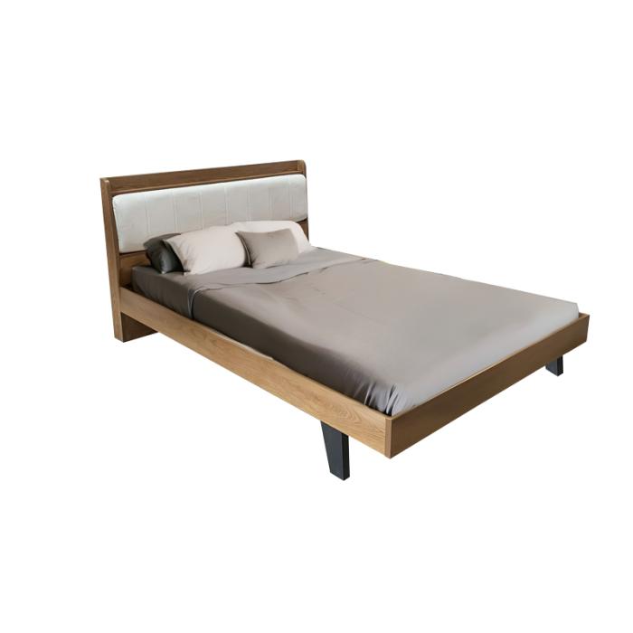 Κρεβάτι Frankly oak-λευκό pu 150x200εκ