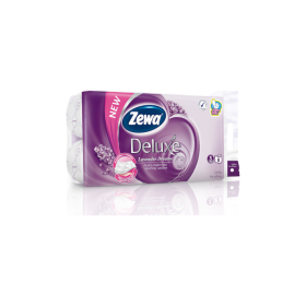 Zewa Deluxe Χαρτί Υγείας 8 Ρολλά 3 Φύλλων Λεβάντα