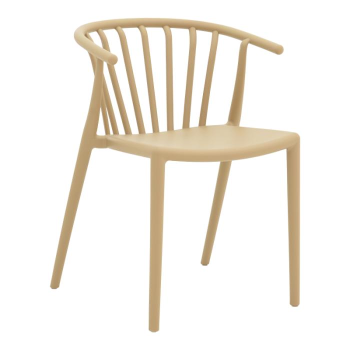 Πολυθρόνα Zelma pp σε ανοιχτή απόχρωση cappuccino 55x53x73εκ