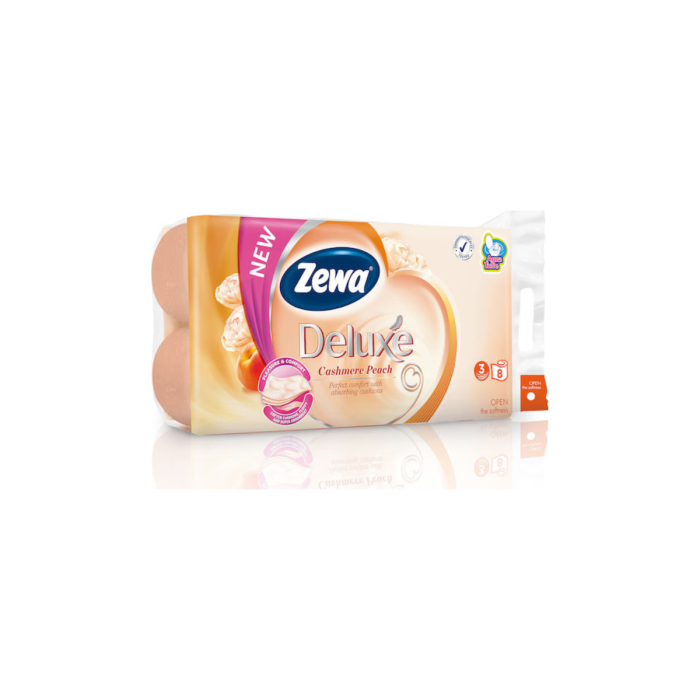 Zewa Deluxe Peach Χαρτί Υγείας 8 Ρολά 3 Φύλλων