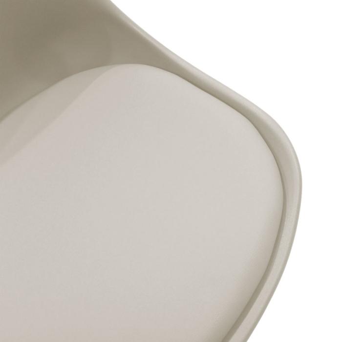 Καρέκλα Gaston  PP-PU γκρι-φυσικό πόδι 48x55x83εκ