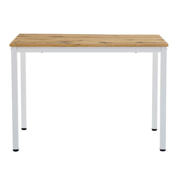 Τραπέζι Witte  MDF/Metal σε sonoma απόχρωση με λευκο πόδι 110x70x76εκ