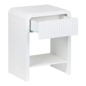 Κομοδίνο Zeplen  MDF σε λευκή απόχρωση 40x30x53εκ