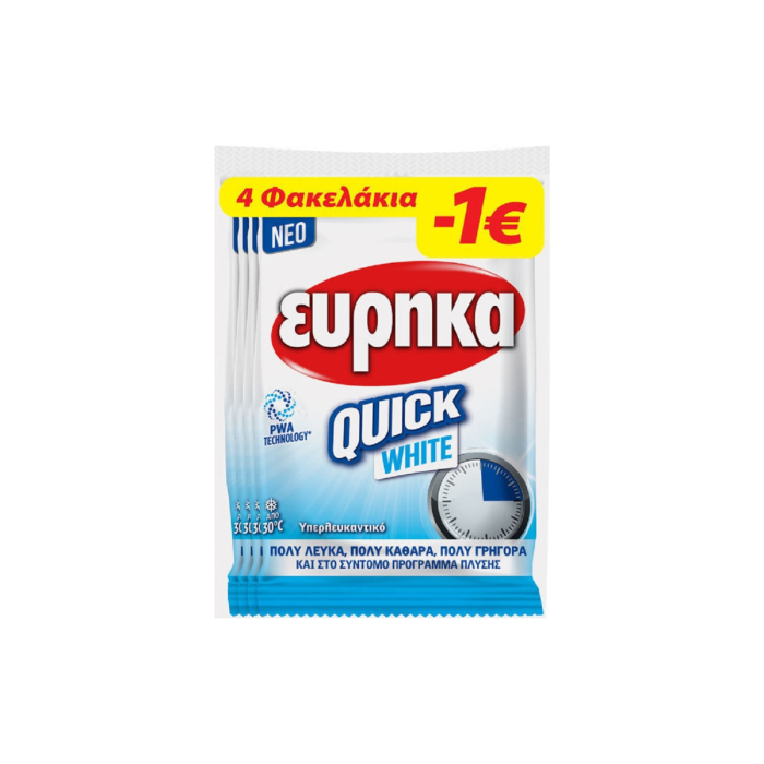 Ευρηκα Λευκαντικό Quick White Σκόνη 4τμχ 50gr