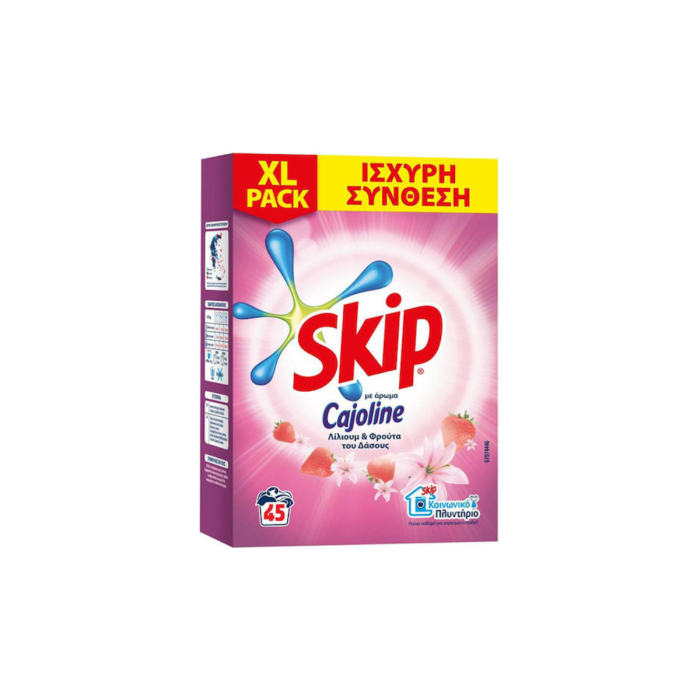 Skip Απορρυπαντικό Ρούχων σε Σκόνη Cajoline Λίλιουμ & Φρούτα του Δάσους 45 Μεζούρες