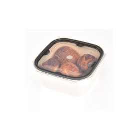 Viosarp Δοχείο Φαγητού Πλαστικό Λευκό 2400ml 20.5x20.5x10cm