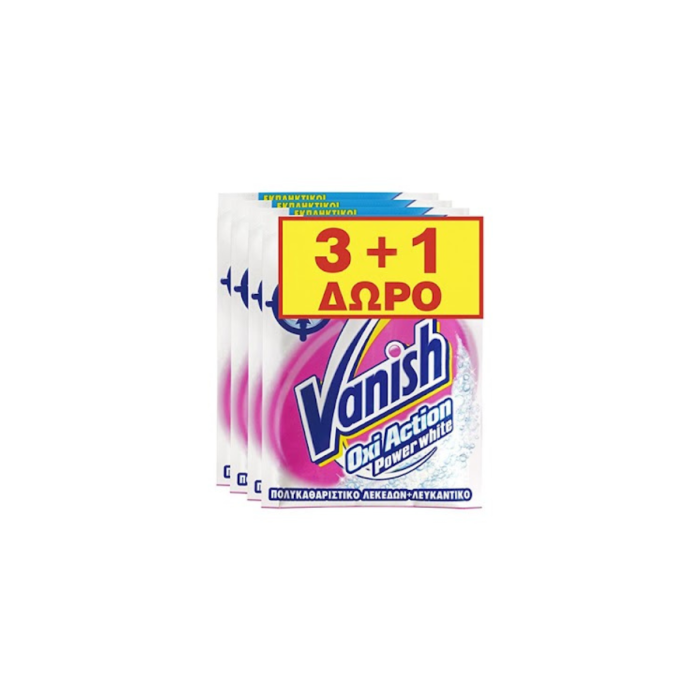 Vanish Kαθαριστικό Λεκέδων White Φακελάκι 30gr (3+1 Δώρο)