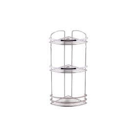 Viosarp Επιτοίχια Ραφιέρα Μπάνιου Inox με 3 Ράφια 50x19.5cm