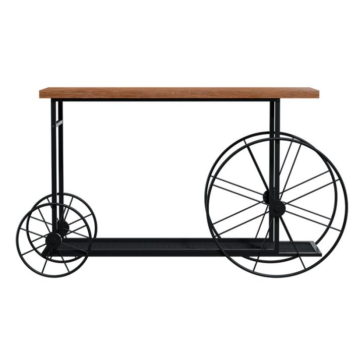 Κονσόλα Bike  χρώμα μαύρο-καρυδί 148x28x85εκ