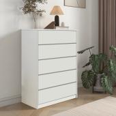 Συρταριέρα Kuanger  mdf σε λευκή απόχρωση 80x40x109εκ