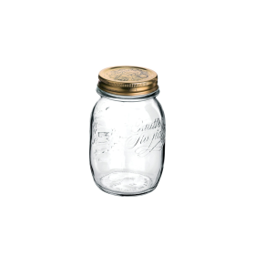 Viosarp Βάζο Γυάλινο Με Χρυσό Καπάκι Σχέδιο 500ml