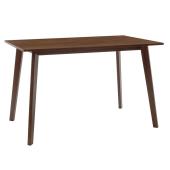 Tραπεζαρία Benson - Orlean  σετ 5τμχ καρυδί - ύφασμα μπεζ 120x80x75εκ