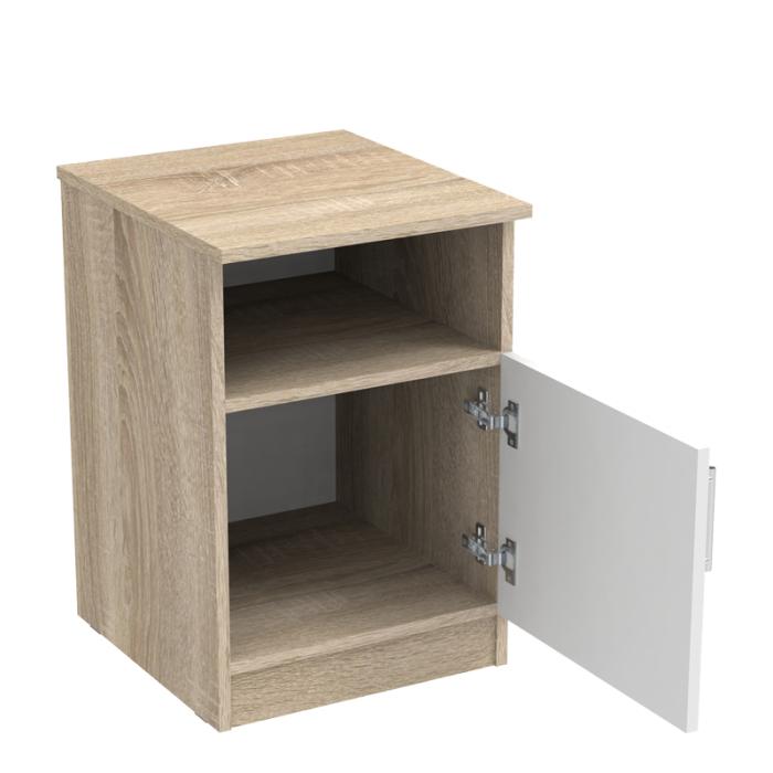 Κομοδίνο Galdi  σε sonoma-λευκή απόχρωση 40x45x60εκ