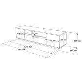 Έπιπλο τηλεόρασης Soren  sonoma-ανθρακί 180x.44.5x44.6εκ