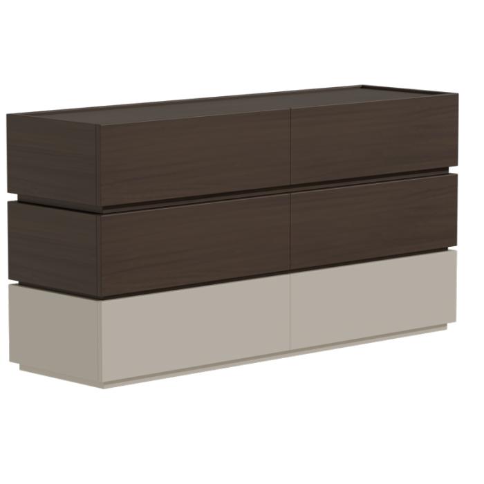 Συρταριέρα Sonlen  mdf σε καρυδί-μπεζ απόχρωση 120x40x72εκ