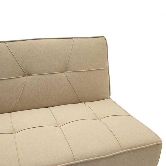 Καναπές-κρεβάτι Travis  3θέσιος με ύφασμα μπεζ 175x83x74εκ