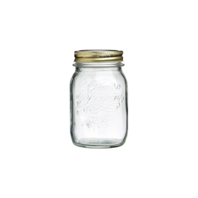 Viosarp Βάζο Γυάλινο Με Χρυσό Καπάκι 1,5L