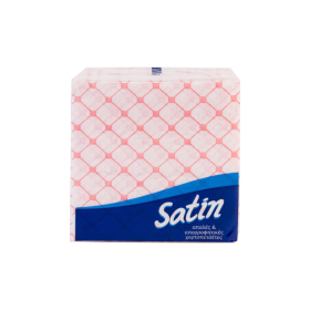 Maxi Satin 50 Χαρτοπετσέτες Καρώ Κόκκινη  28x30cm