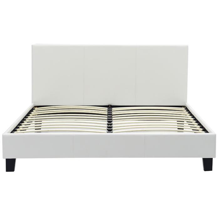 Κρεβάτι Nevil  150x200 PU χρώμα λευκό ματ