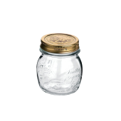 Viosarp Βάζο Γυάλινο Με Χρυσό Καπάκι Σχέδιο 250ml 9x7cm
