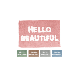Viosarp Πατάκι Μπάνιου Βαμβακερό Ορθογώνιο Hello Beautiful 50x70cm