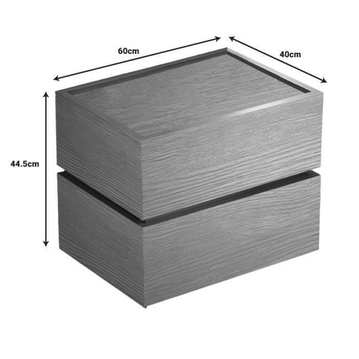 Κομοδίνο Sonlen  mdf σε oak απόχρωση 60x40x44.5εκ