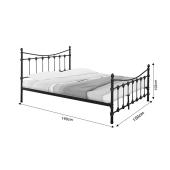 Κρεβάτι Beowulf  μαύρο μεταλλικό 150x200εκ