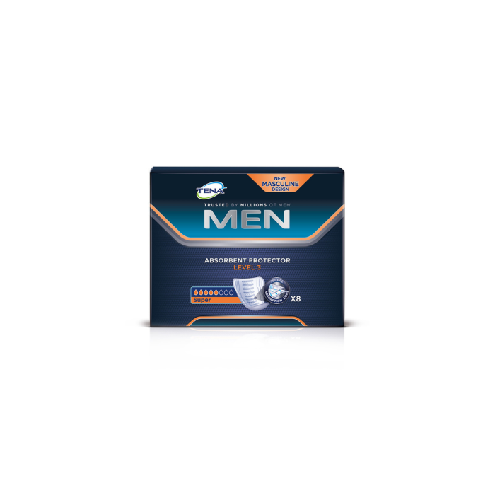 Tena Men Absorbent Protector Level 3 Ανδρικές Σερβιέτες Ακράτειας Κανονικής Ροής super 8τμχ