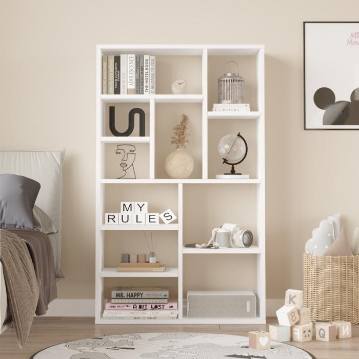 Βιβλιοθήκη Boteca 10θέσεων  σε λευκή απόχρωση 75x22x123.6εκ