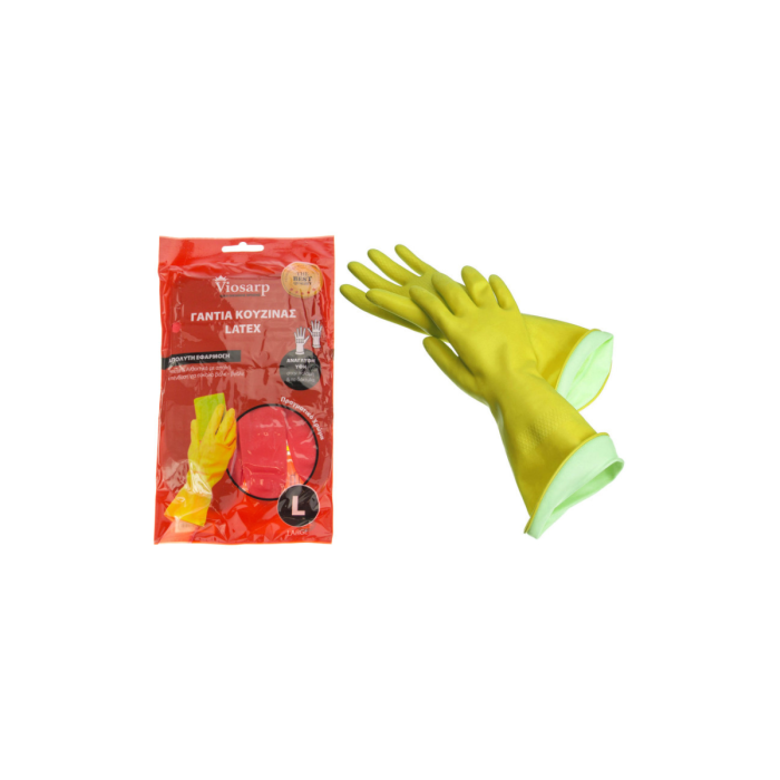 Viosarp Γάντια Καθαριότητας Latex Large 2τμχ