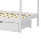 Παιδικό κρεβάτι Mellin τ.Montessori με 2 συρτάρια  ξύλο πεύκου σε λευκή απόχρωση 90x190εκ