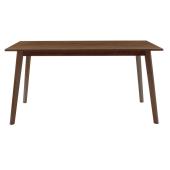 Tραπεζαρία Benson - Toto  σετ 7τμχ καρυδί - ύφασμα μπεζ 150x90x75εκ