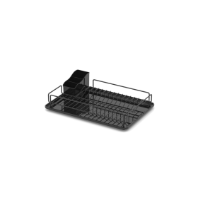 Viosarp Πιατοθήκη Χρωμίου Μαύρη Ίσια Με Δίσκο 32x47x9cm
