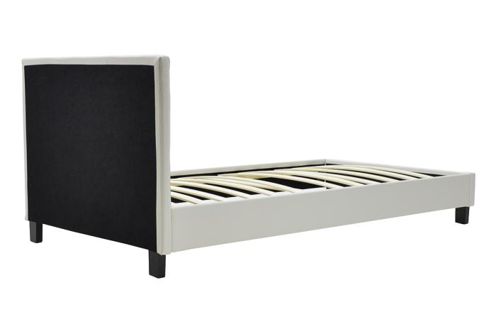 Κρεβάτι Nevil  100x200 PU χρώμα λευκό ματ